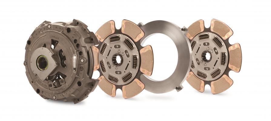 Two plate heavy duty truck clutch